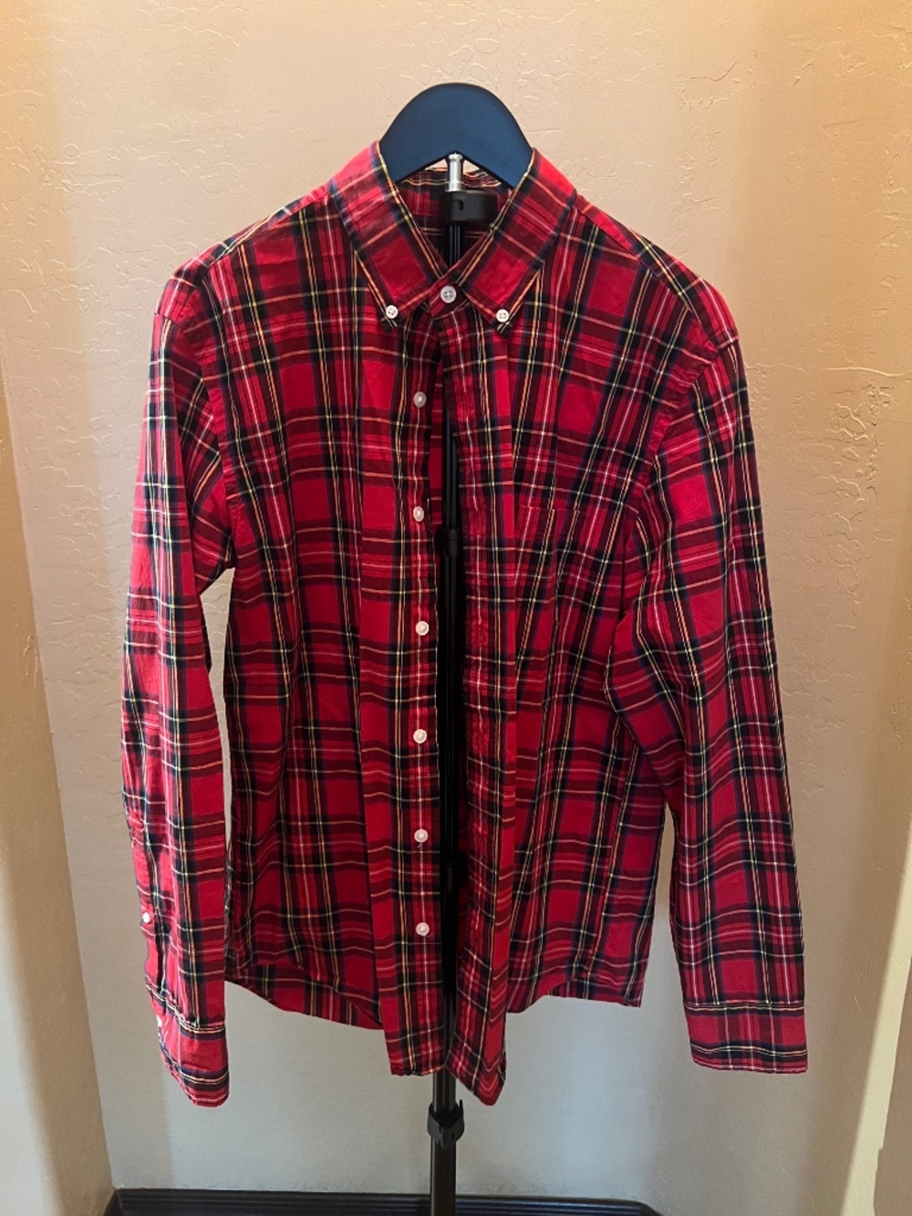 Holiday men long sleeve dress shirt M